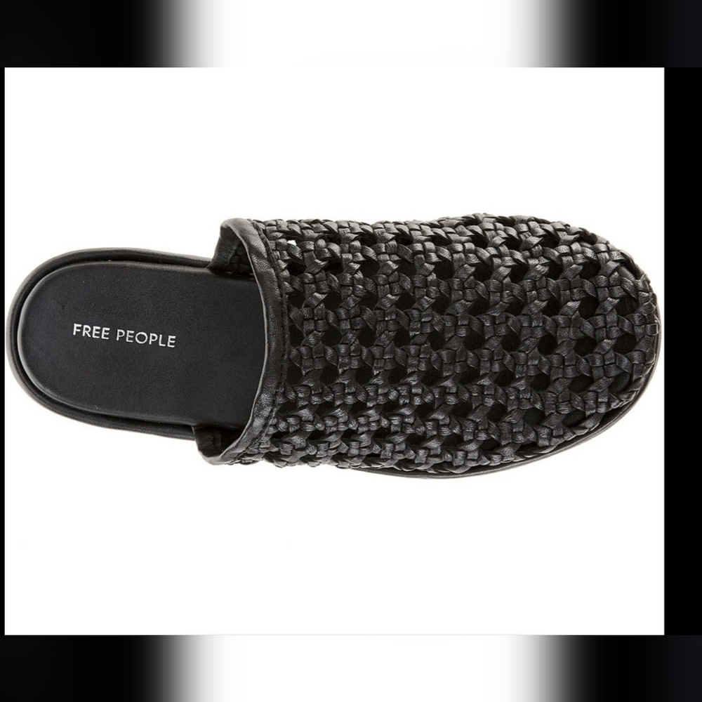 Free People Freya Woven Leather Flats 9.5